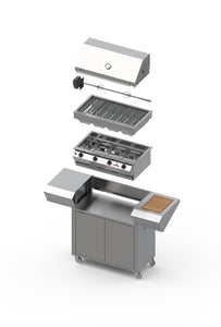 Sizzler Mobile Trolley - 4 Burner