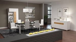 Flameline 800 Fireplace - Black Mirror