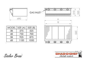 Sizzler Gas Braai - 4 Burner